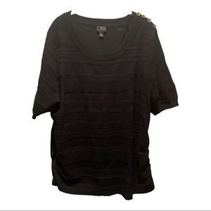 Worthington ribbed sweater top 1X